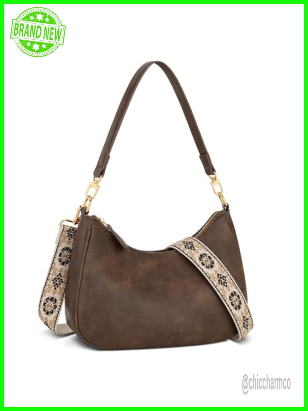 Small Vintage Shoulder Bag Boho Crossbody Purse PU Leather